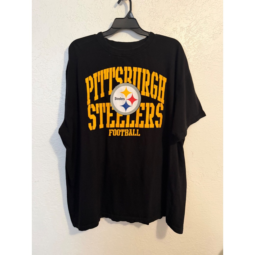 NFL Team Apparel Pittsburgh Steelers Black Graphic T-Shirt Mens 3XL Big Cotton